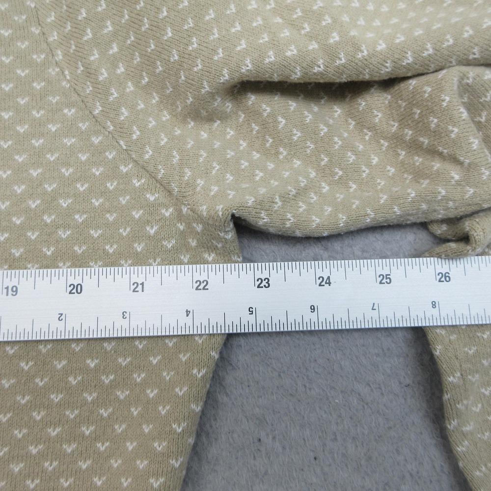 IZOD Cardigan Sweater Women XL Beige Pink Fair Isle Nordic Preppy Winter Lodge - Picture 12 of 14